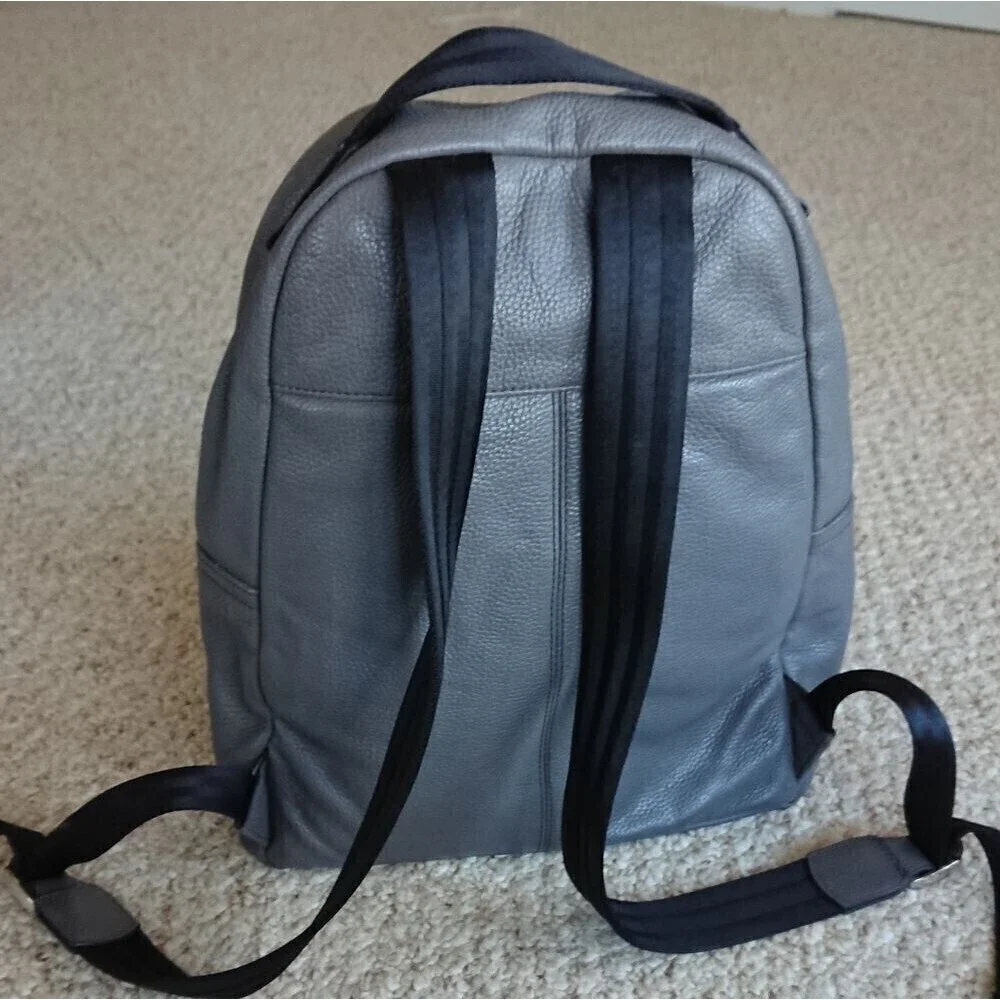 Marc Jacobs Gray Leather medium Varsity Backpack